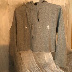 ZYIA Grey cropped hoodie size small